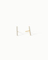 Equality Pavé Bar Diamond Stud Earrings 14k