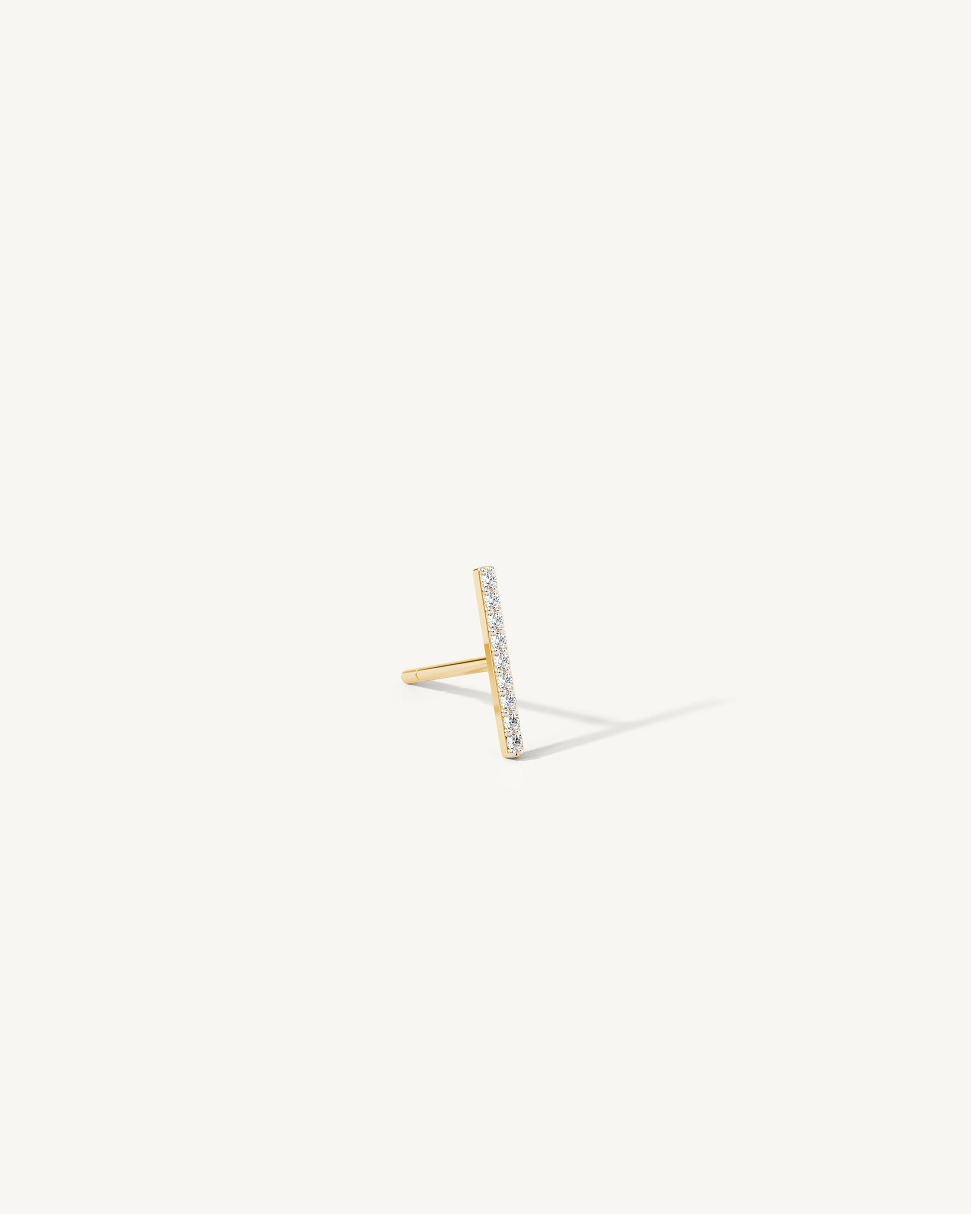 Equality Pavé Bar Diamond Stud Earrings 14k