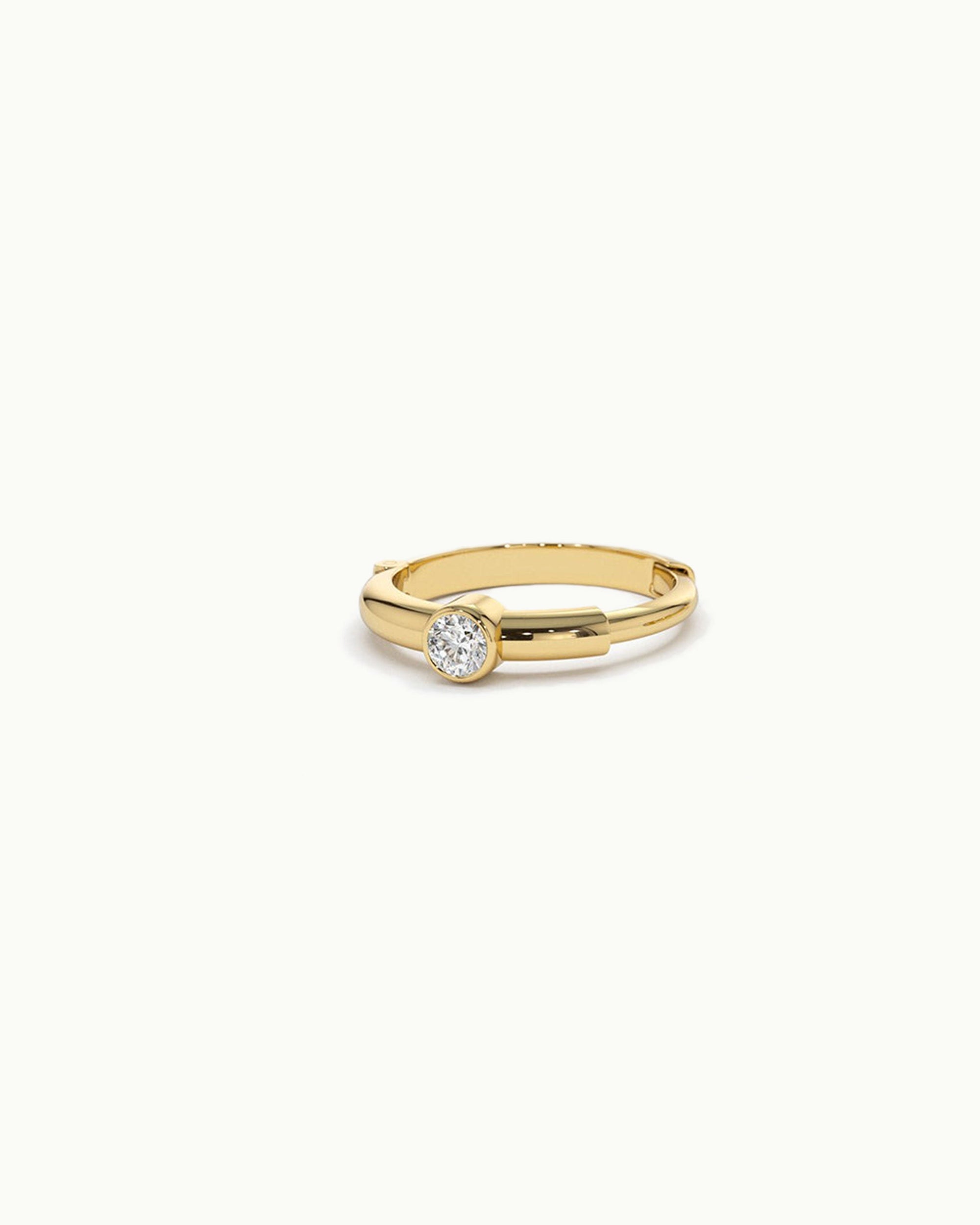 Lyon Rivière Diamond Mini Hoop Earrings 14k