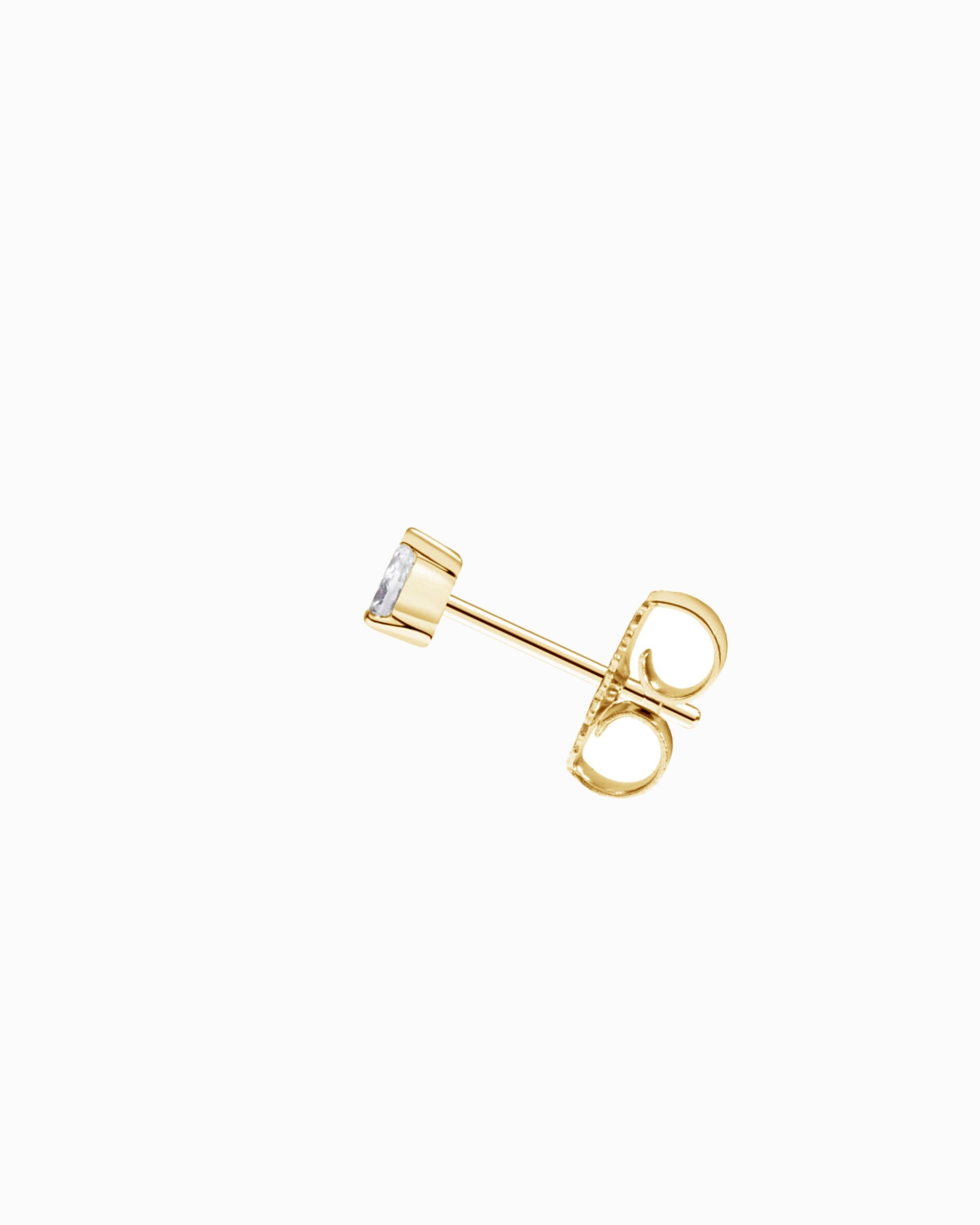 Linea Pear Diamond Stud Earrings 14k