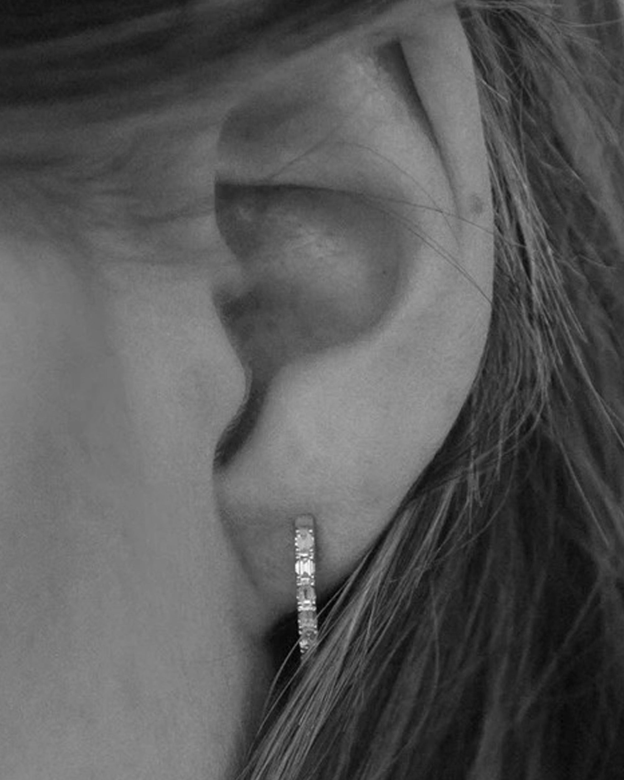 Cannes French Kiss Diamond Hoop Earrings