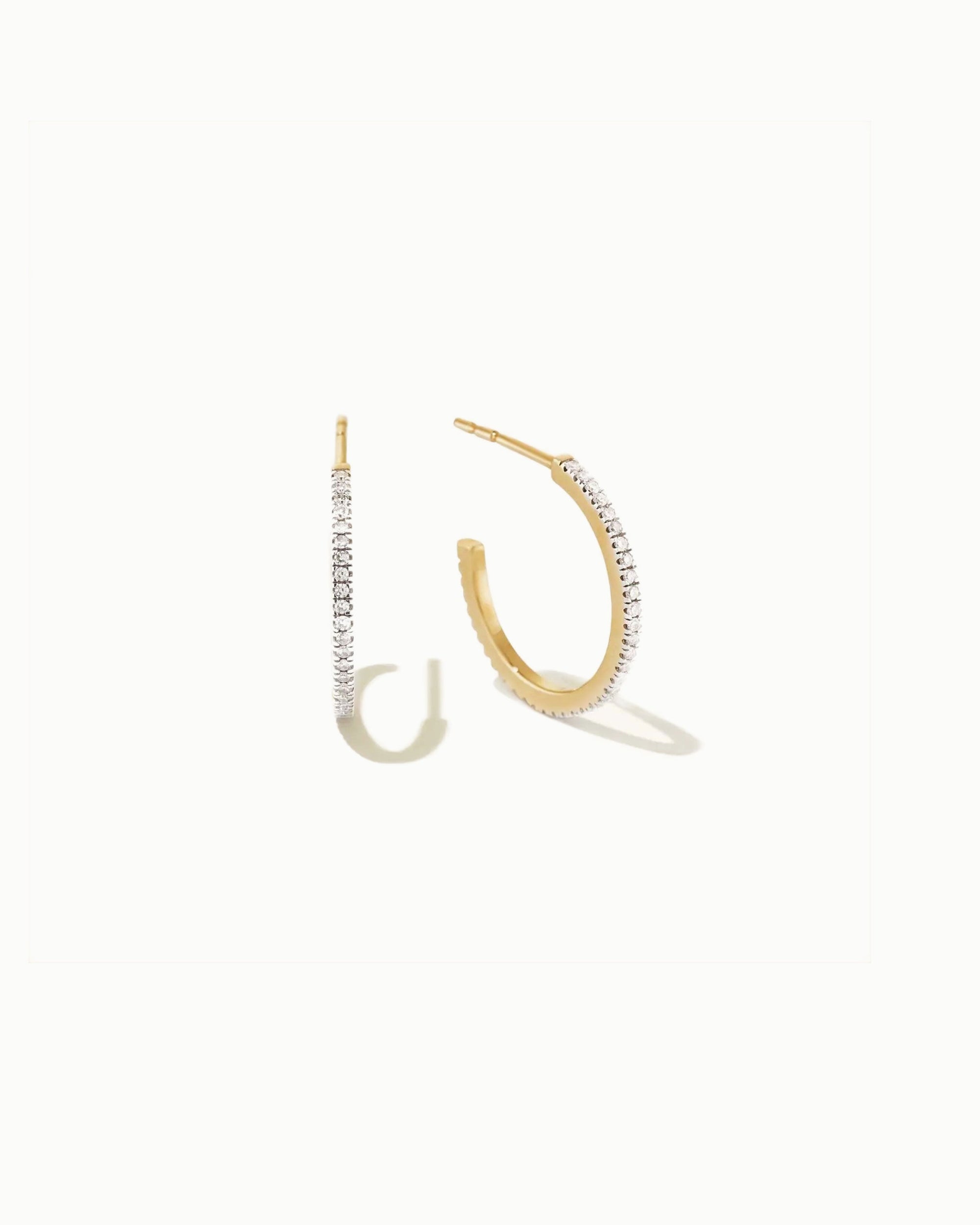 La La Land Diamond Hoop Earrings No. 4 14k