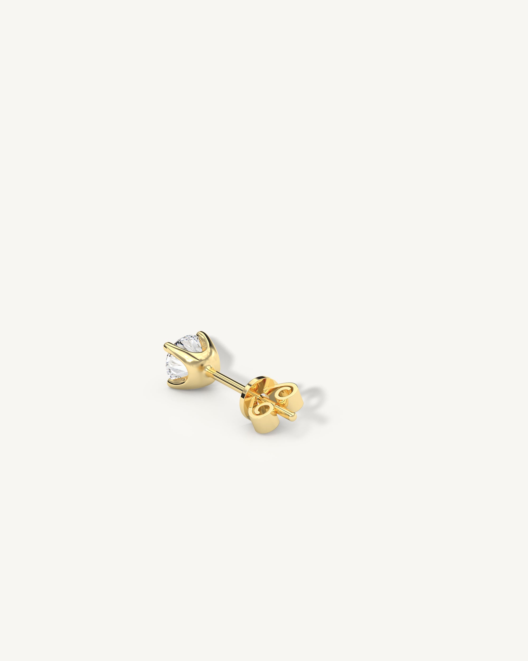 Louvre IV Midi Diamond Stud Earrings 14k