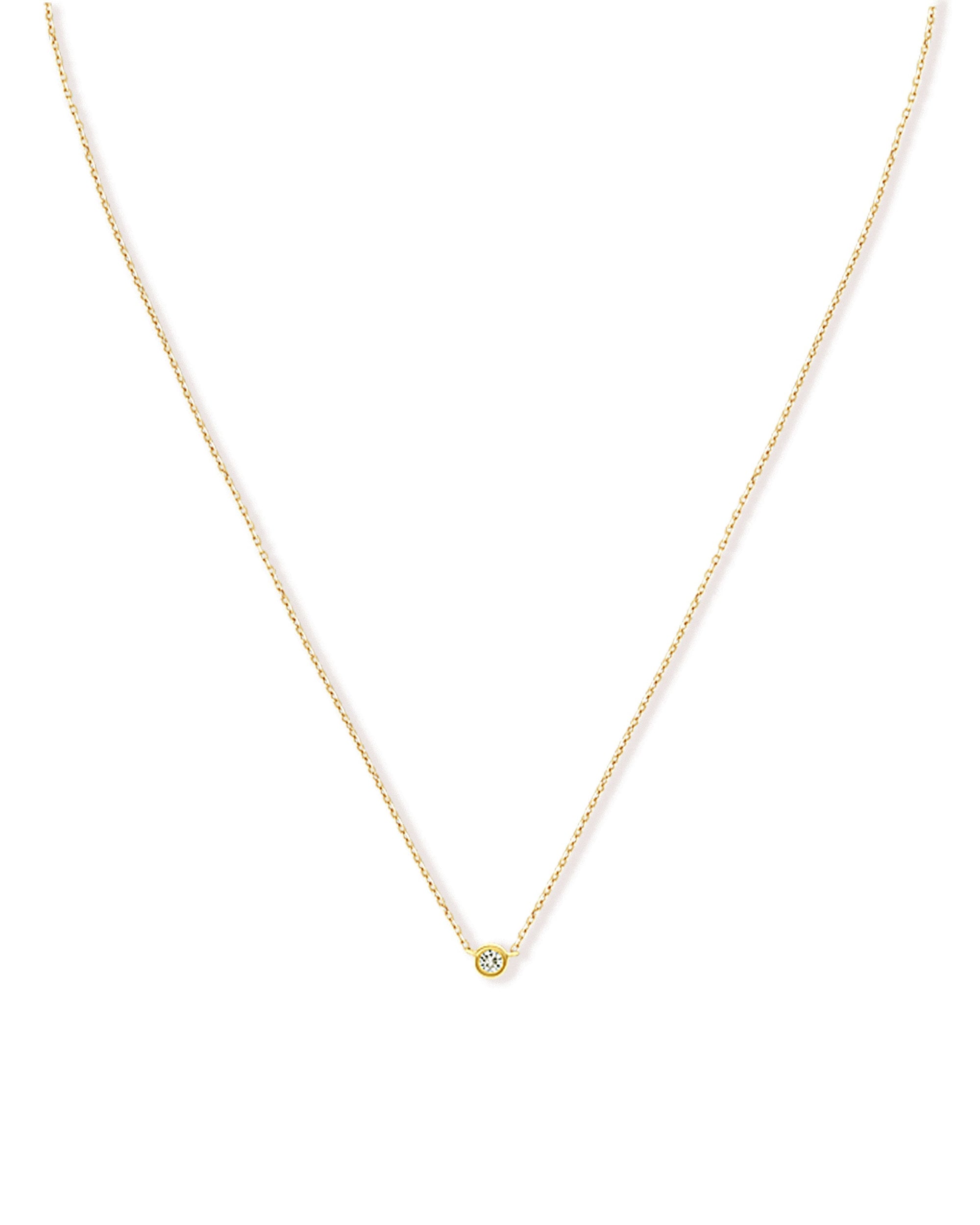 Soleil No. 2 Diamond Mini Pendant Necklace 14k