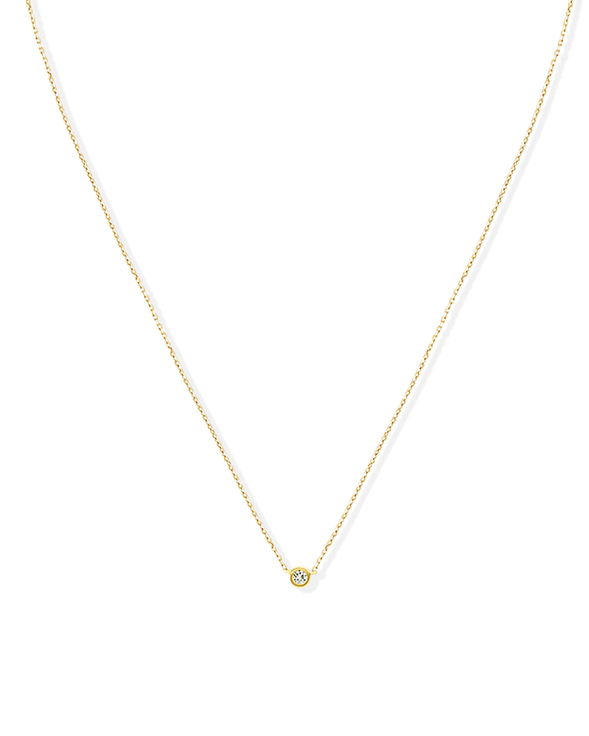 Soleil No. 2 Diamond Mini Pendant Necklace 14k