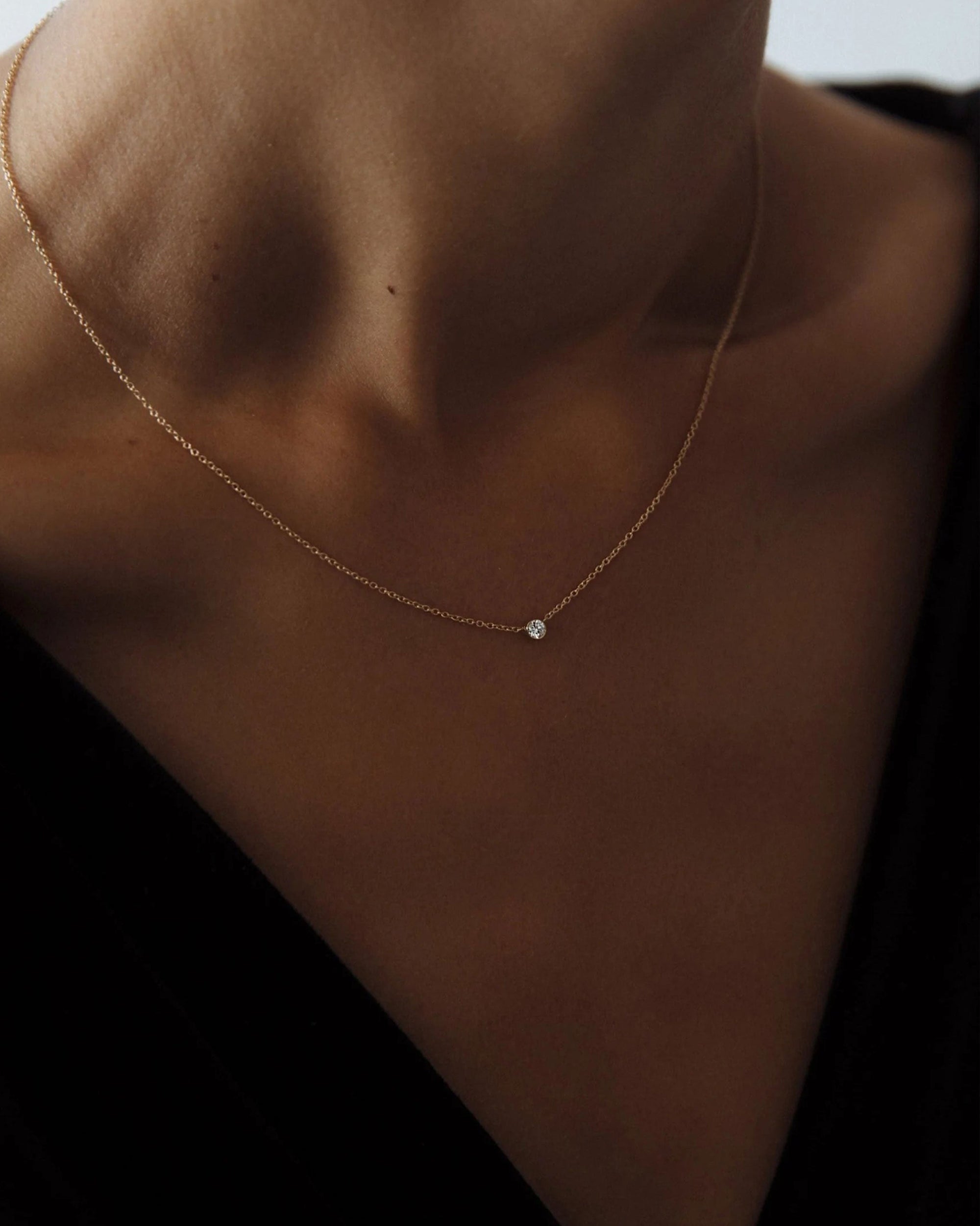 Soleil No. 4 Diamond Midi Pendant Necklace 14k