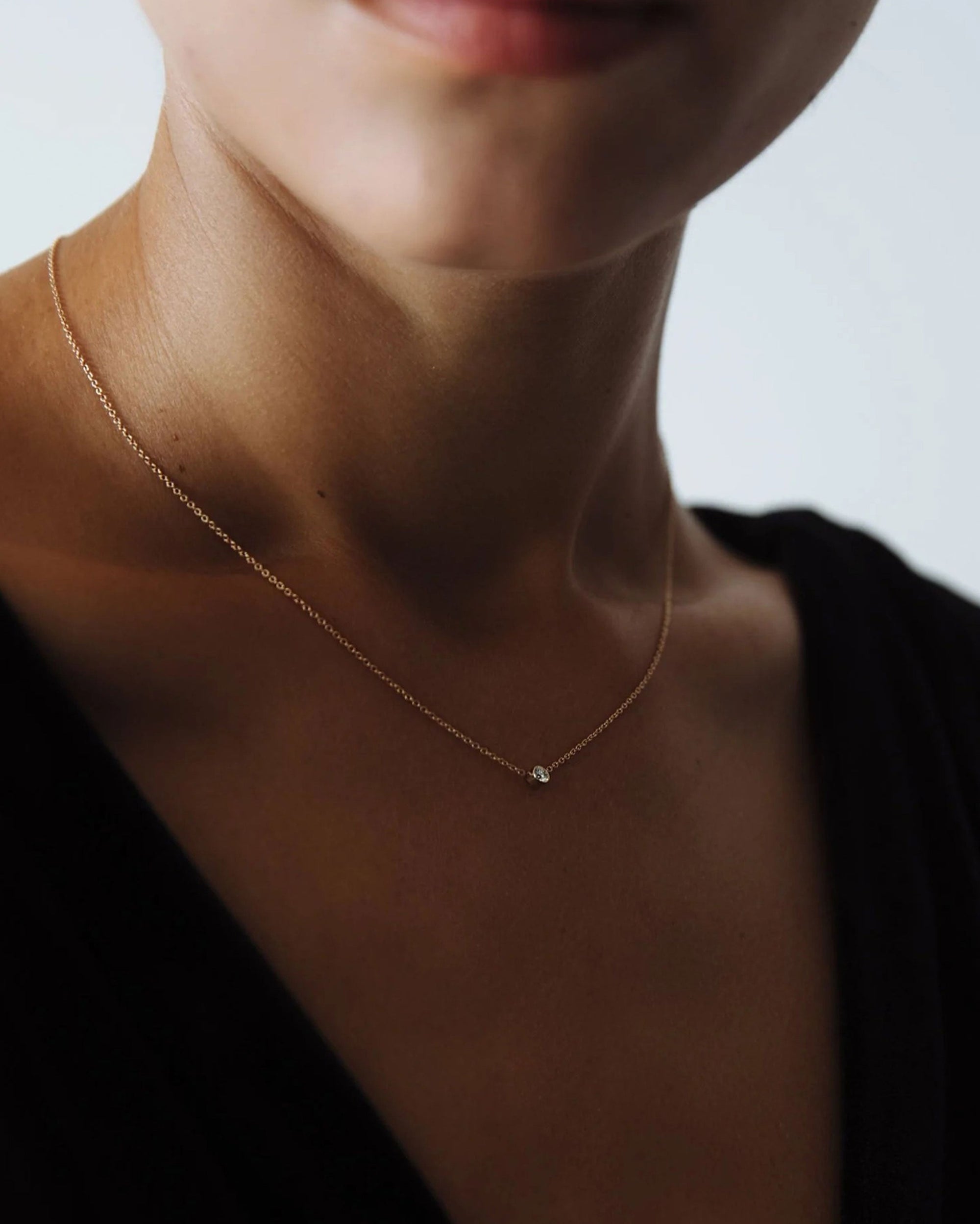 Soleil No. 4 Diamond Midi Pendant Necklace 14k