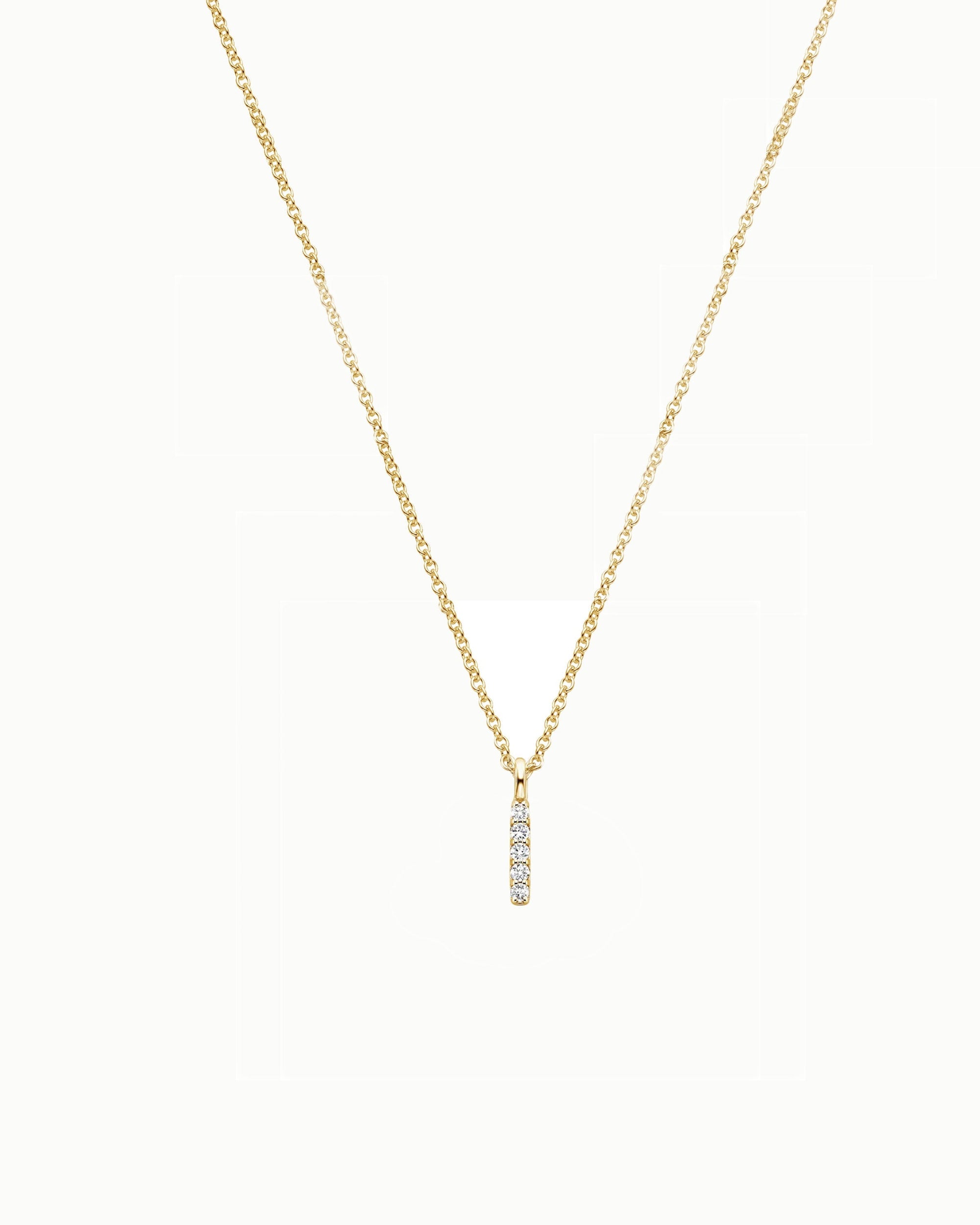 Maui Honeymoon Bar Diamond Pendant Necklace 14k